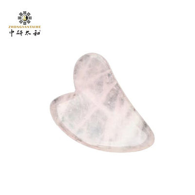 Hart Gevormd Schavend Massagehulpmiddel Rose Quartz Pink Jade Stone