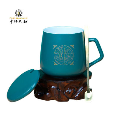 Steen 7x9cm Opnieuw te gebruiken Ceramische Traditionele Chinese de Geneeskundestijl van de Koffiekop met Lepel