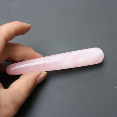 kwaliteit  Acupuncture Pink Crystal Massage Stick Quartz Beauty Body Relaxation Fabriek