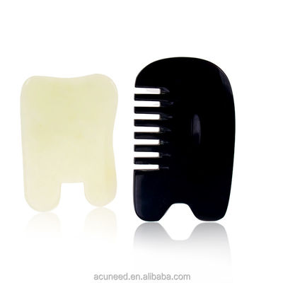 kwaliteit  Class II Buffalo Horn Jade Guasha Tools Set with oil Massage Fabriek