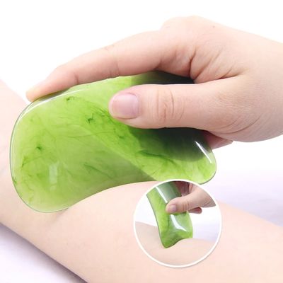 Groene Jade Plaat Schrapen Guasha Board Natuurlijke Traditionele Massager Tool