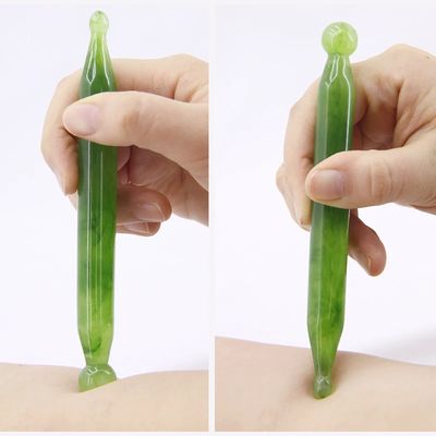 Groene Jade Gua Sha Stone Revitalizing Facial Massage Tool