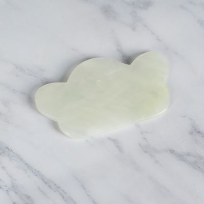 Chinese Medicine Apparatus Jade Gua Sha Stone Green Facial Massage Tool for Stress Relief and Skin Hydration Natural Therapy