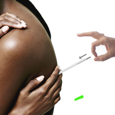 Eenmalig gebruik van scherpe acupunctuurnaalden voor gezichtsverzorging