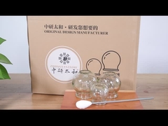 5pcs glasbrand die Vastgestelde Vacuüm de Zuigingsmassage van Hijama met Doos tot een kom vormen